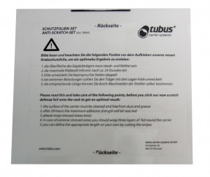 TUBUS Kratzschutzfolien-Set transparent